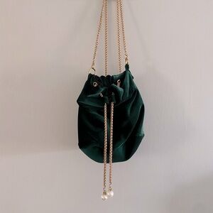 Green Velvet Crossbody